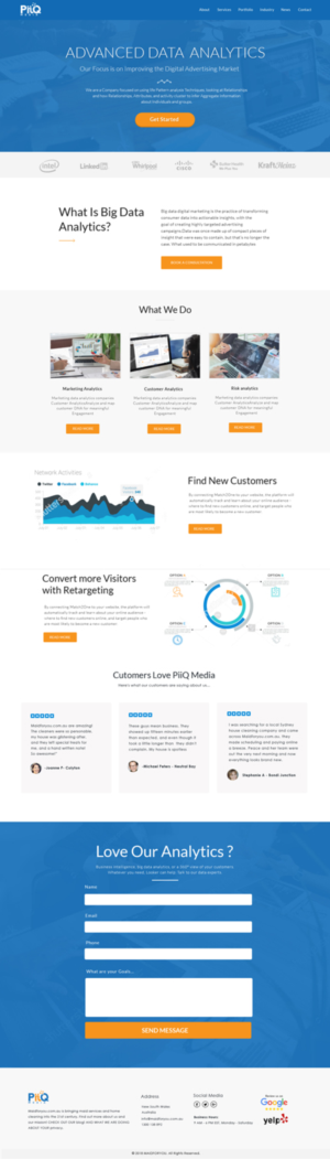 Web Design by **INCREDIBLEDESIGNERS** for PiiQ Media | Design: #19710048