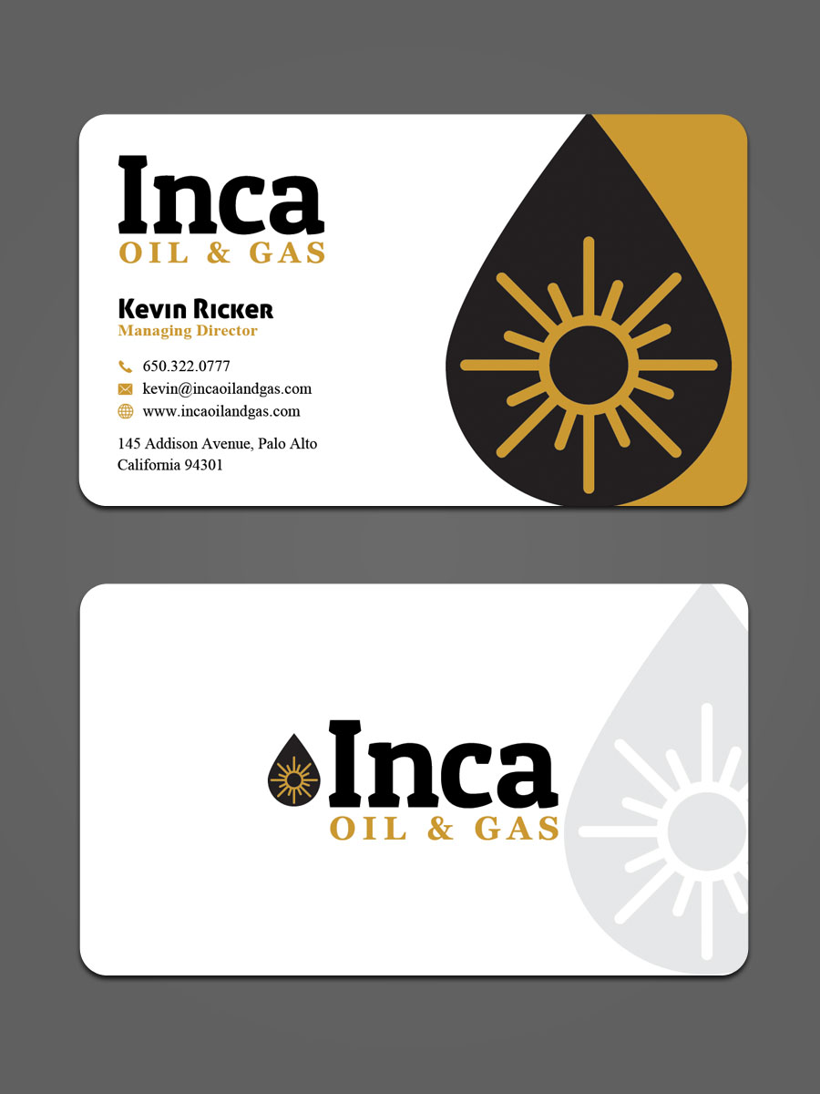 Diseño de Tarjeta de Presentación por Sandaruwan para Inca Oil and Gas | Diseño #19667735