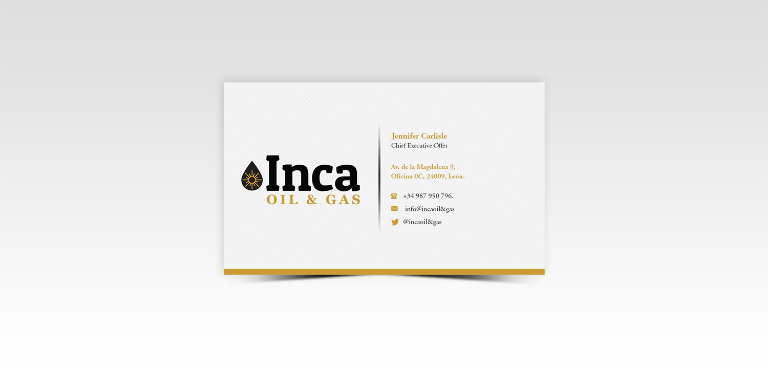 Business Card Design by Pointless Pixels India for Inca Oil and Gas | Design #19665998