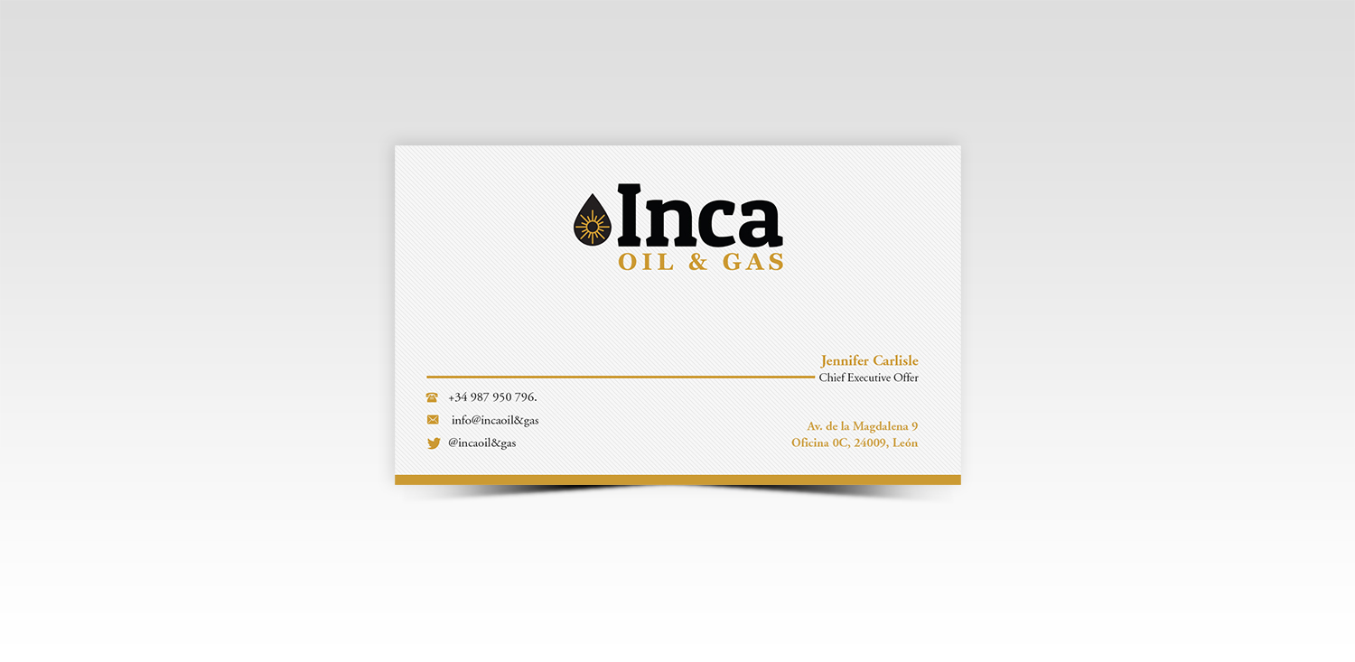 Visitenkarten-Design von Pointless Pixels India für Inca Oil and Gas | Design #19666035