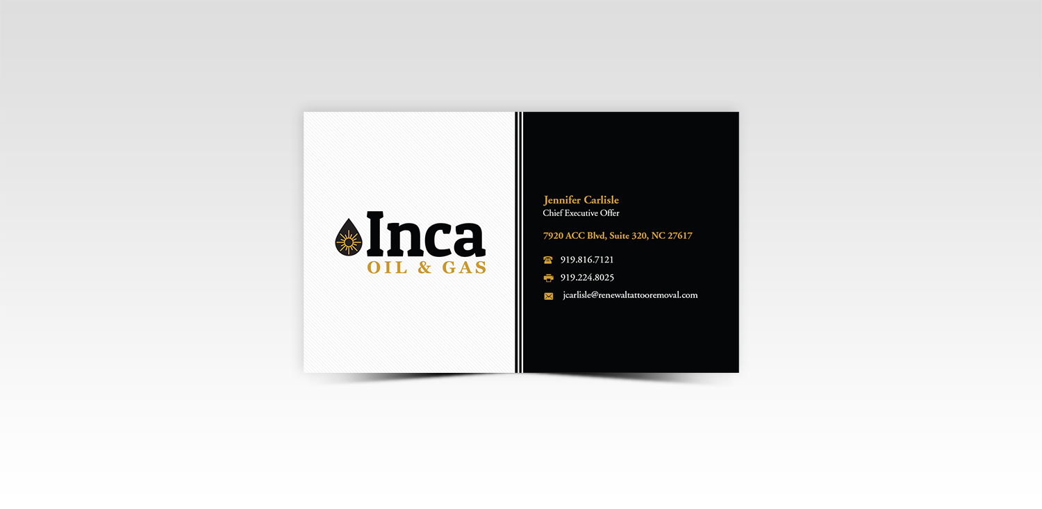 Business Card Design by Pointless Pixels India for Inca Oil and Gas | Design #19666285