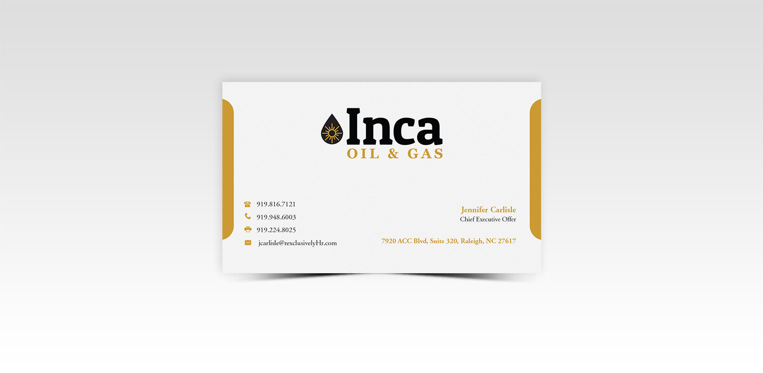 Visitenkarten-Design von Pointless Pixels India für Inca Oil and Gas | Design #19666362