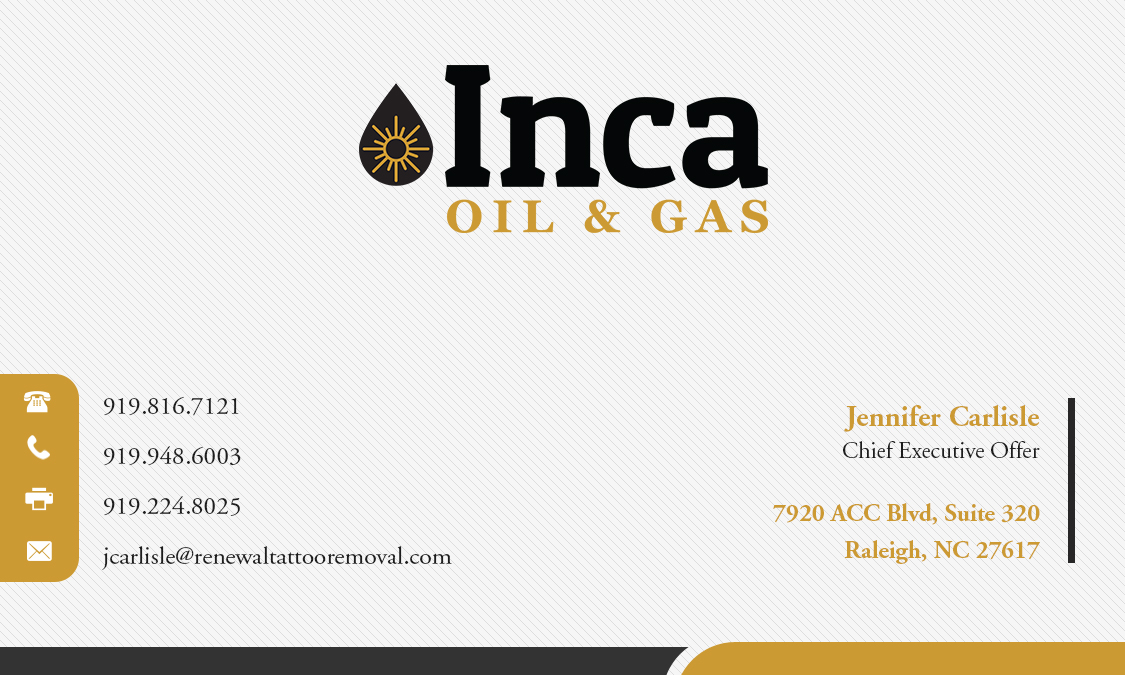 Visitenkarten-Design von Pointless Pixels India für Inca Oil and Gas | Design #19666369