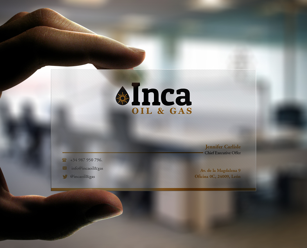 Design de Carte de Visite par Pointless Pixels India pour Inca Oil and Gas | Design #19666911