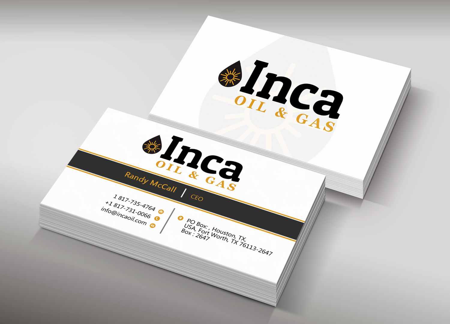 Visitenkarten-Design von Lanka Ama für Inca Oil and Gas | Design #19665853