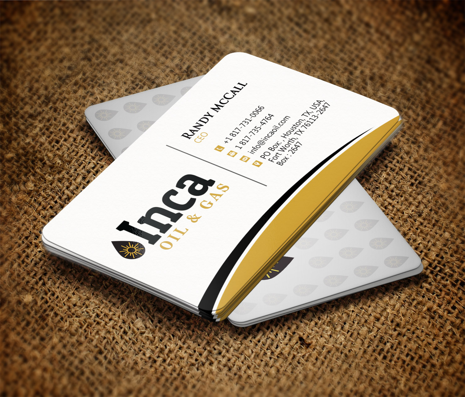 Visitenkarten-Design von Lanka Ama für Inca Oil and Gas | Design #19665855