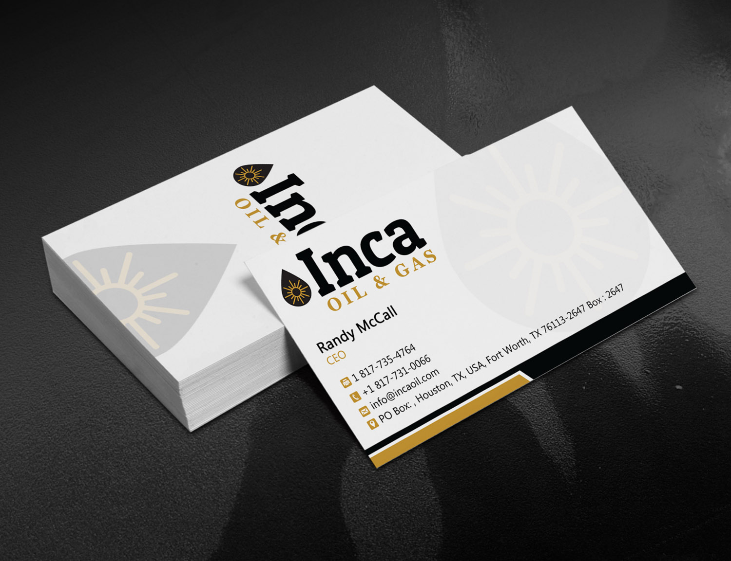 Visitenkarten-Design von Lanka Ama für Inca Oil and Gas | Design #19665856