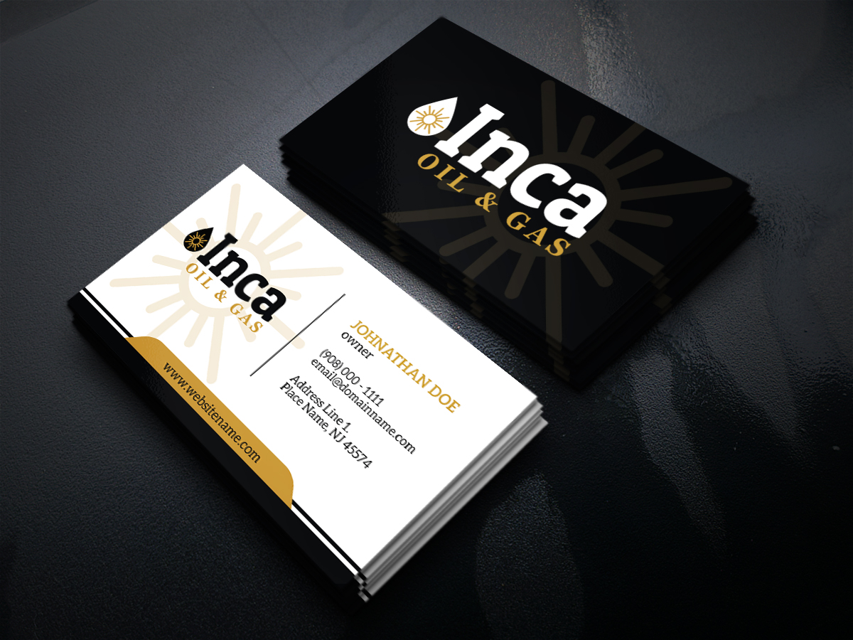 Business Card Design by JK18 for Inca Oil and Gas | Design #19668461
