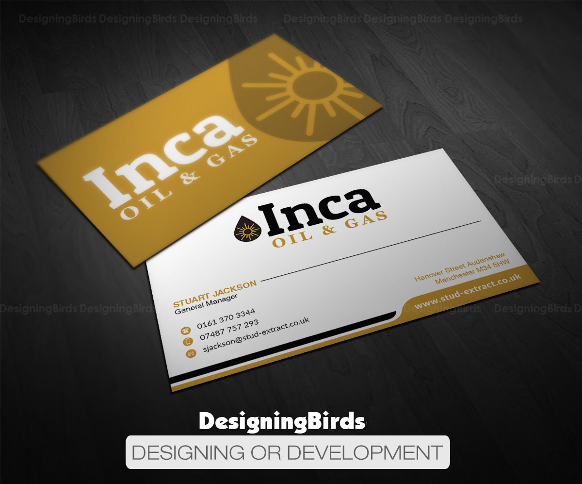 Visitenkarten-Design von Designing Birds für Inca Oil and Gas | Design #19666018
