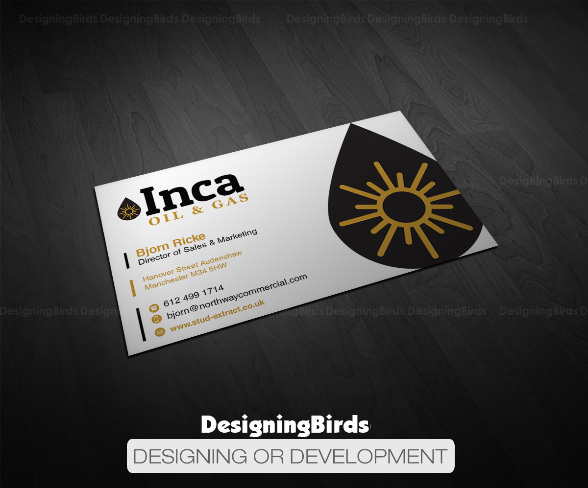Visitenkarten-Design von Designing Birds für Inca Oil and Gas | Design #19666374