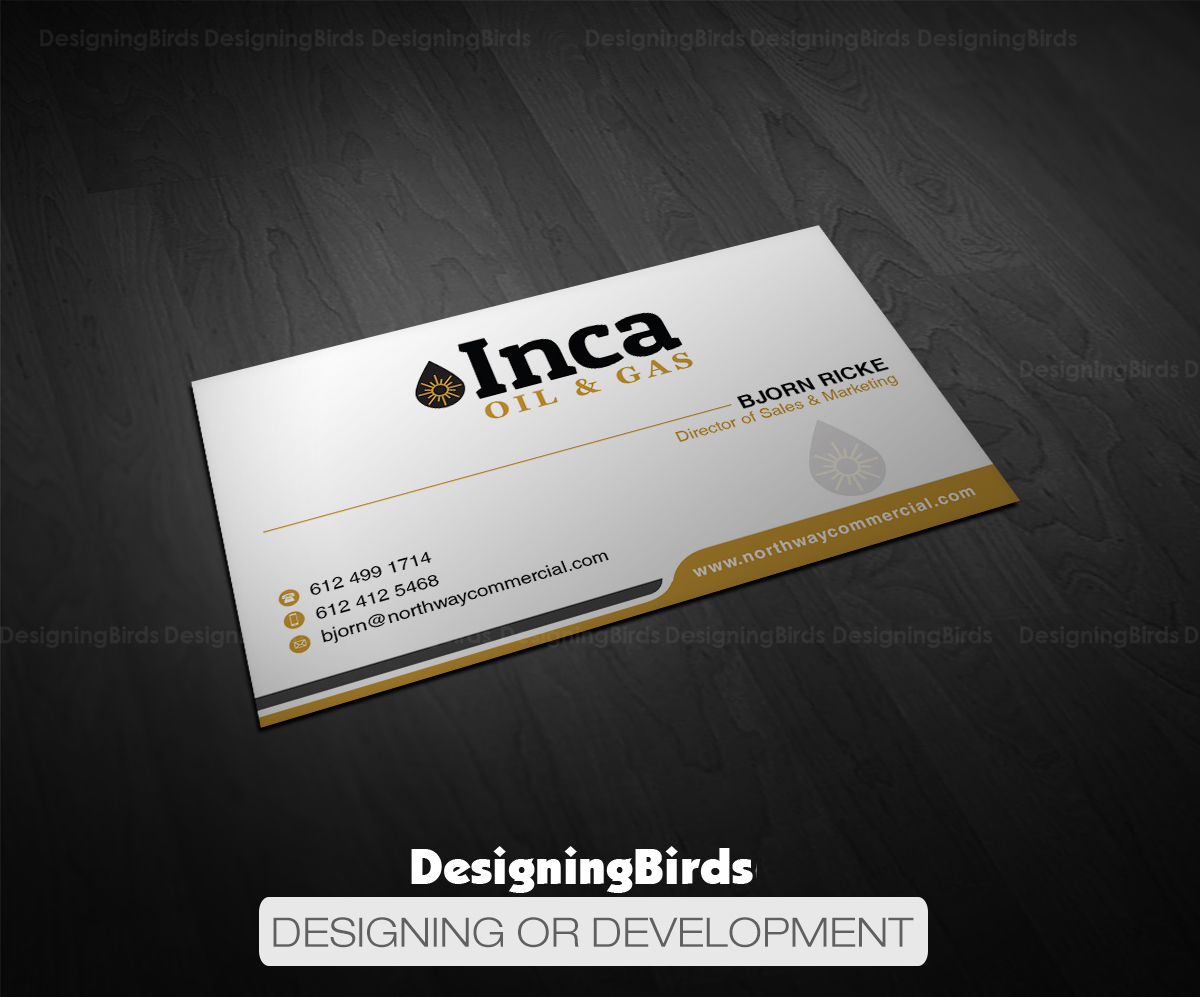 Design de Carte de Visite par Designing Birds pour Inca Oil and Gas | Design #19666571