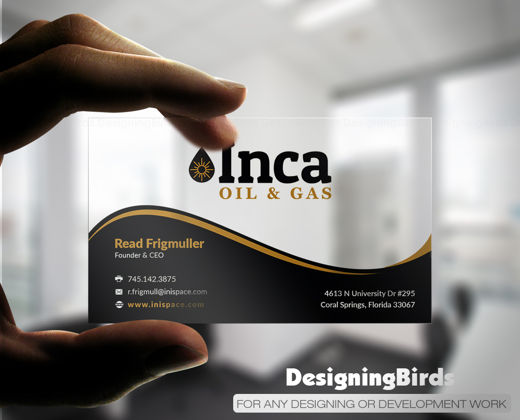 Business Card Design by Designing Birds for Inca Oil and Gas | Design #19666746