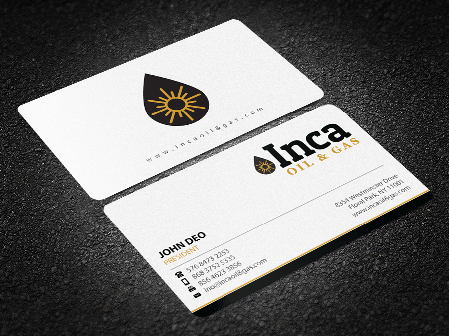 Business Card Design by Brand aid for Inca Oil and Gas | Design #19668520