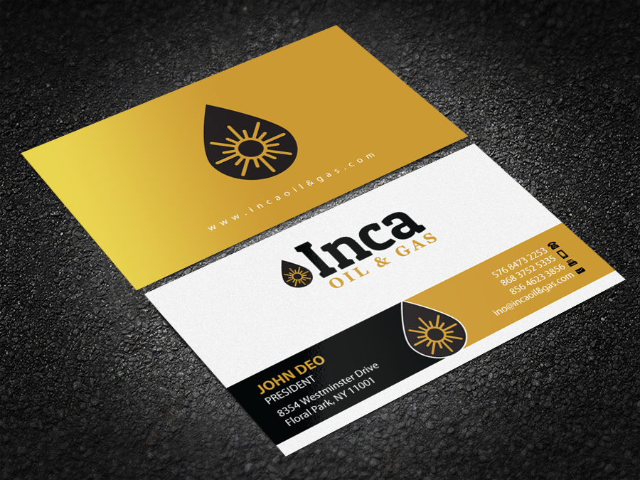 Business Card Design by Brand aid for Inca Oil and Gas | Design #19668530