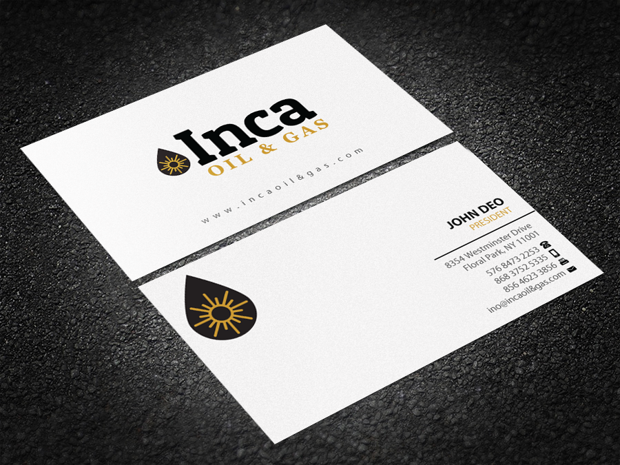 Business Card Design by Brand aid for Inca Oil and Gas | Design #19668535