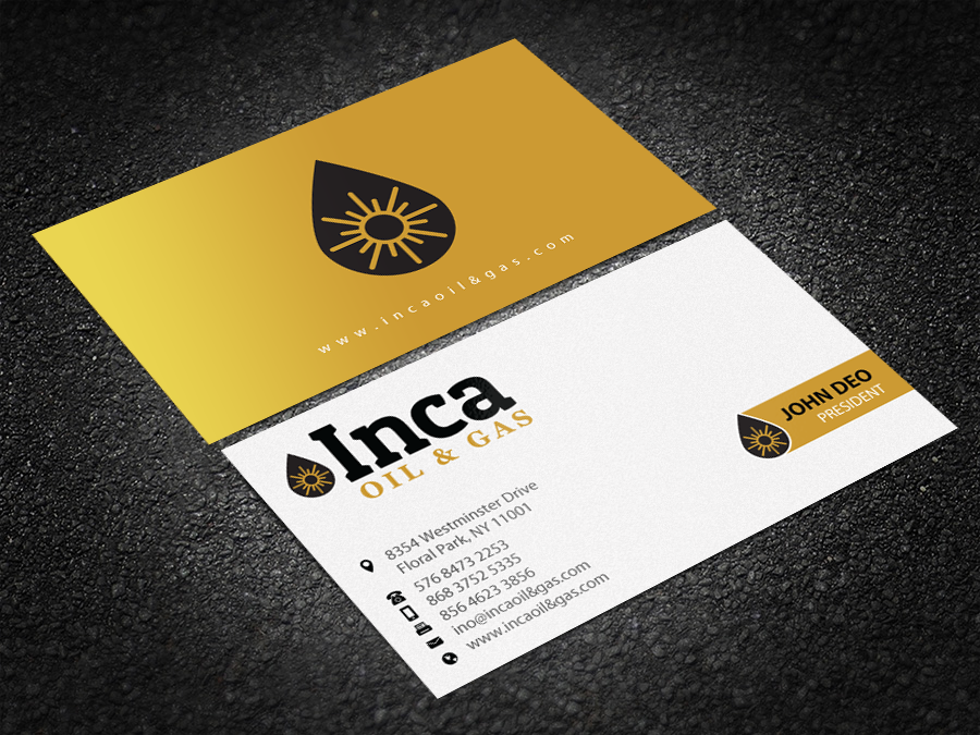 Business Card Design by Brand aid for Inca Oil and Gas | Design #19668543