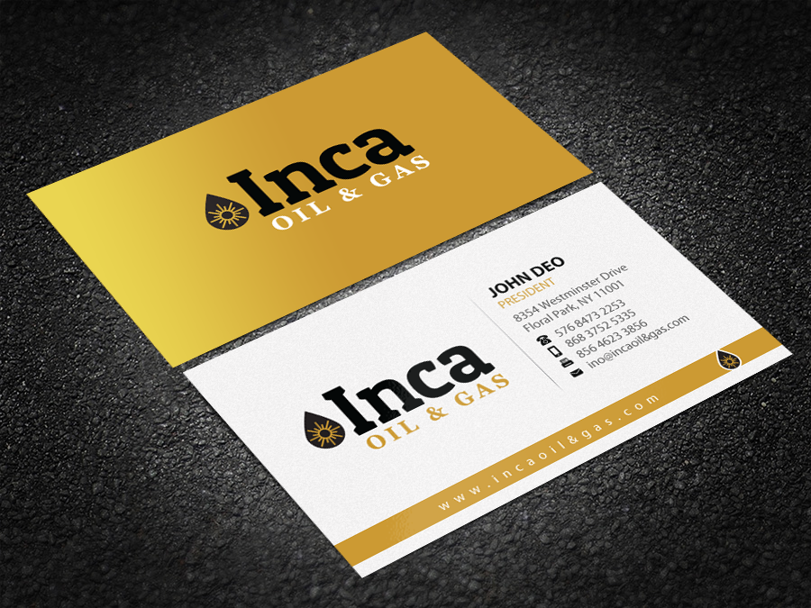 Business Card Design by Brand aid for Inca Oil and Gas | Design #19668544