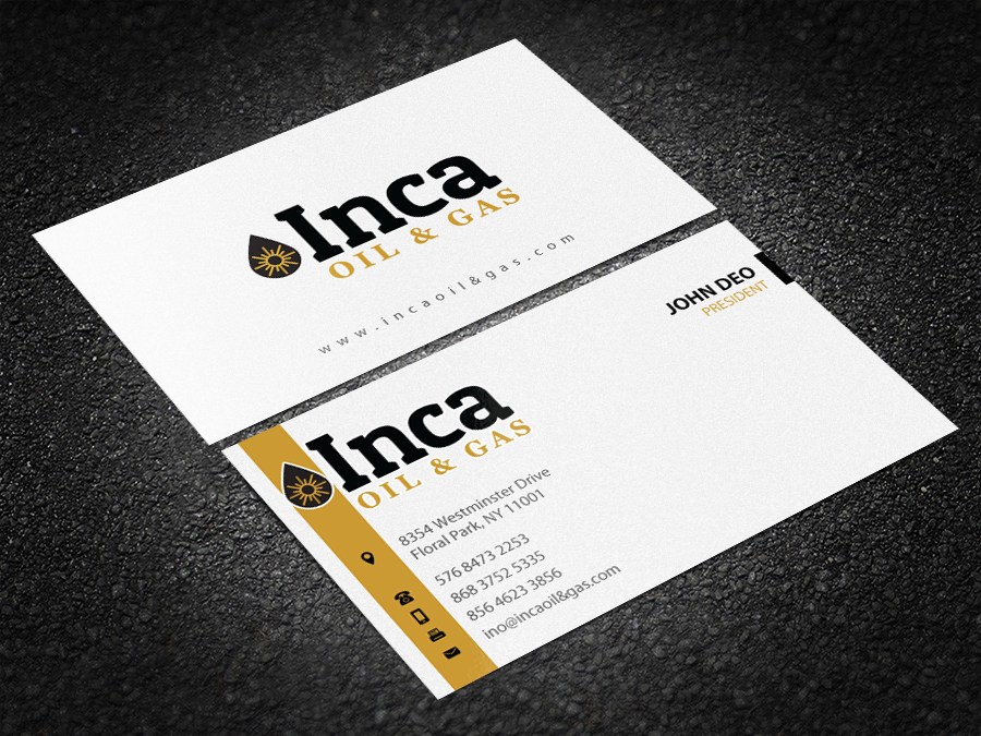 Business Card Design by Brand aid for Inca Oil and Gas | Design #19668545