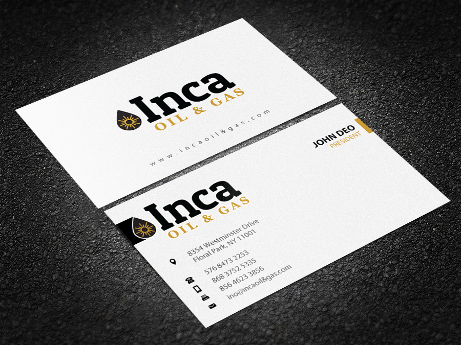 Business Card Design by Brand aid for Inca Oil and Gas | Design #19668546