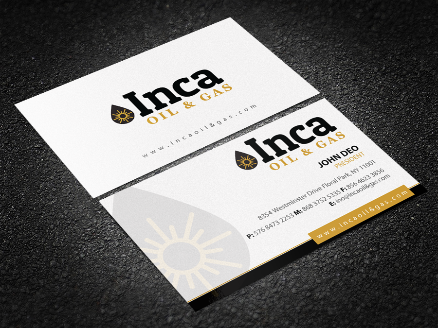 Business Card Design by Brand aid for Inca Oil and Gas | Design #19668564