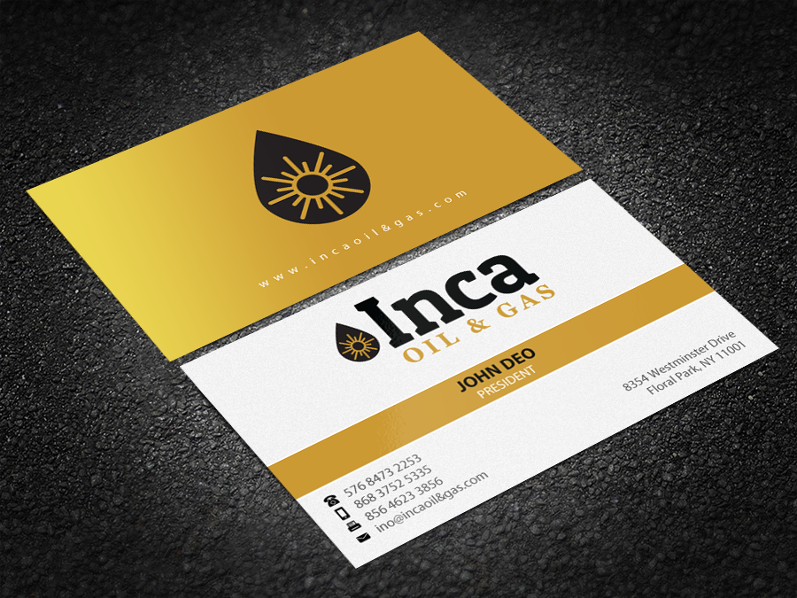 Business Card Design by Brand aid for Inca Oil and Gas | Design #19668567