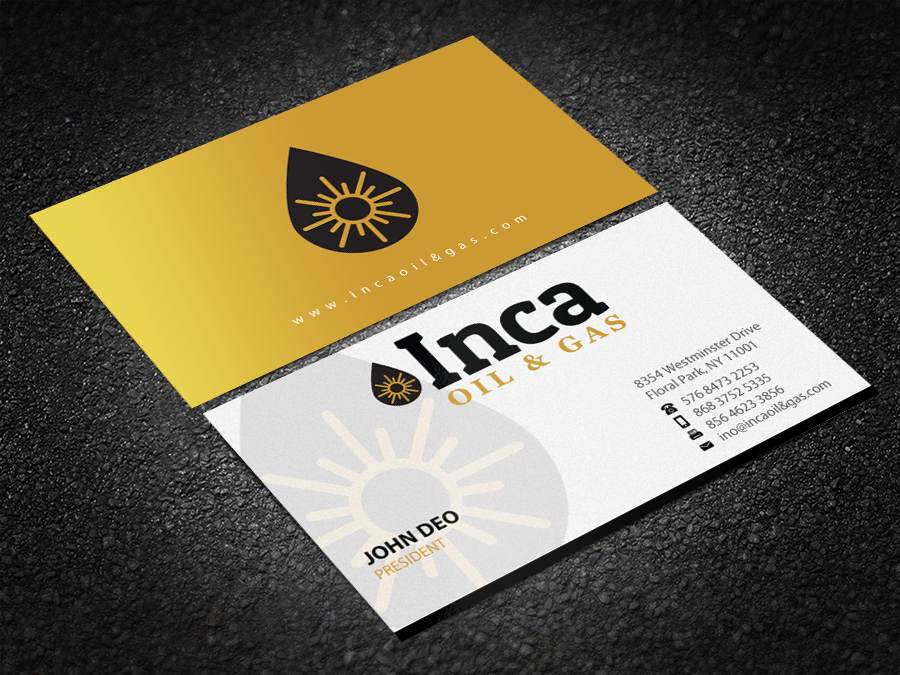 Business Card Design by Brand aid for Inca Oil and Gas | Design #19668568