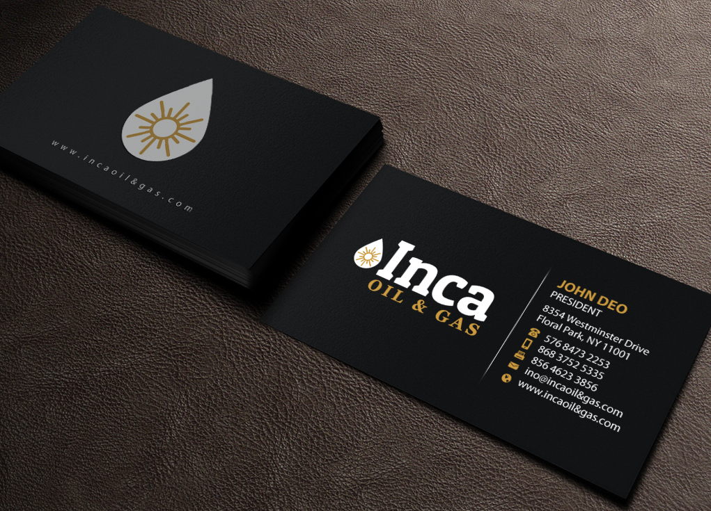 Visitenkarten-Design von Brand aid für Inca Oil and Gas | Design #19668611
