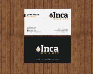 Visitenkarten-Design von chandrayaan.creative für Inca Oil and Gas | Design: #19668156