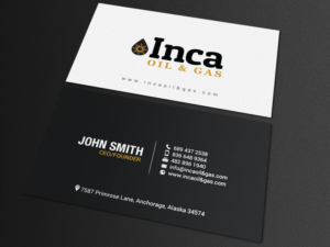 Visitenkarten-Design von chandrayaan.creative für Inca Oil and Gas | Design: #19668157