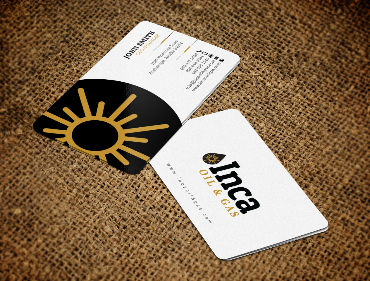 Business Card Design by chandrayaan.creative for Inca Oil and Gas | Design #19668395