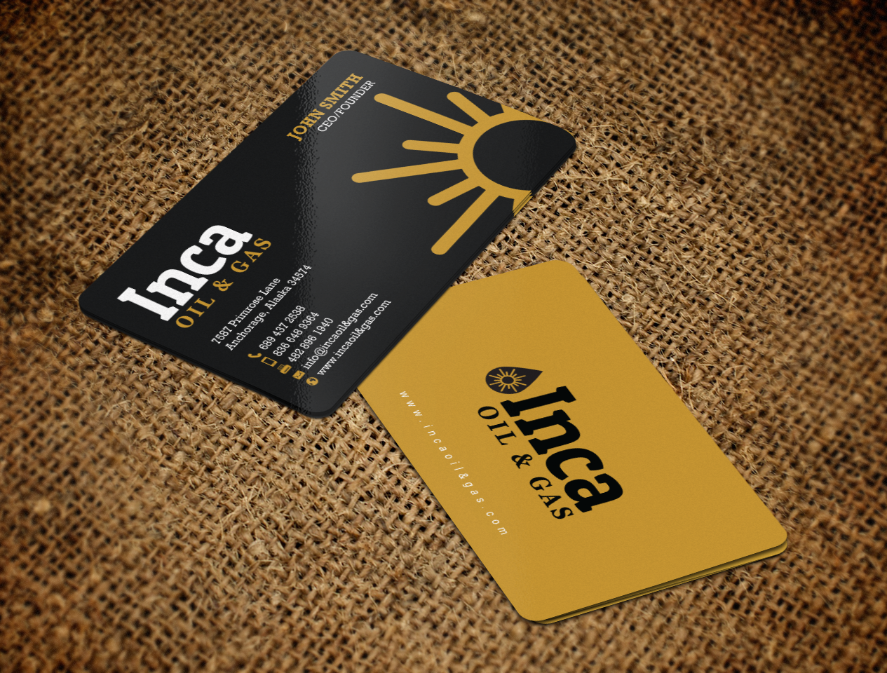 Business Card Design by chandrayaan.creative for Inca Oil and Gas | Design #19668397