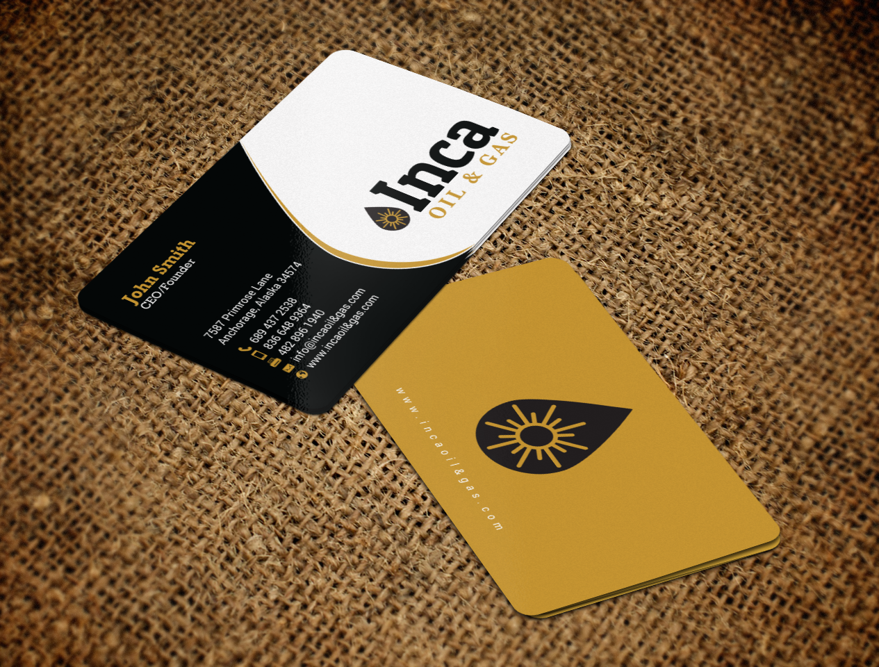 Business Card Design by chandrayaan.creative for Inca Oil and Gas | Design #19668415