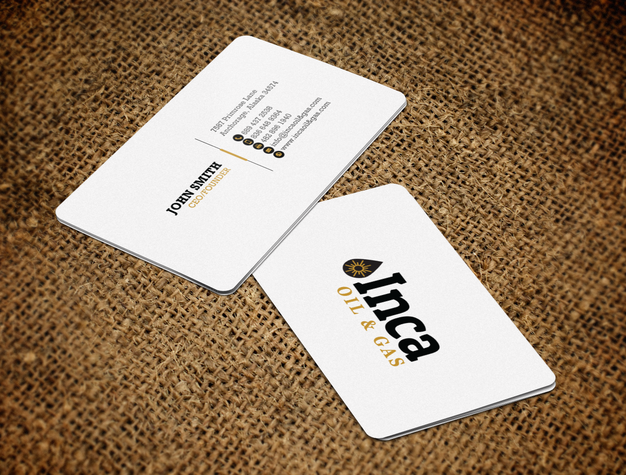 Visitenkarten-Design von chandrayaan.creative für Inca Oil and Gas | Design #19668416