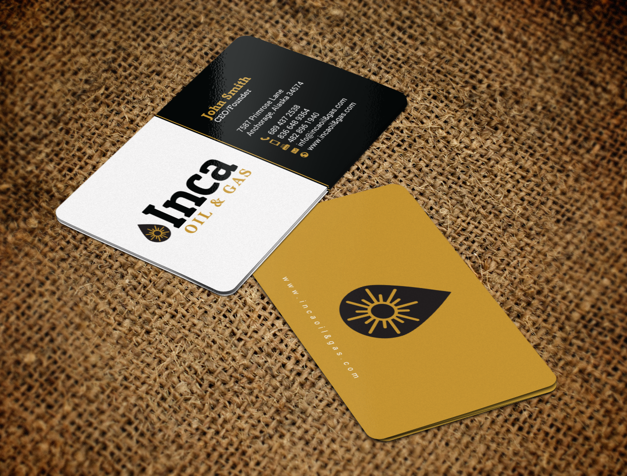 Business Card Design by chandrayaan.creative for Inca Oil and Gas | Design #19668419