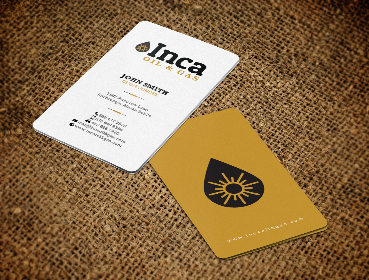 Business Card Design by chandrayaan.creative for Inca Oil and Gas | Design #19668609