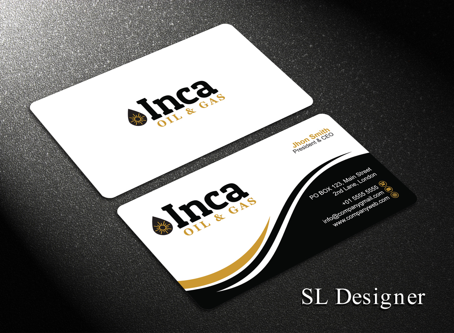 Design de Carte de Visite par SL Designer pour Inca Oil and Gas | Design #19670924