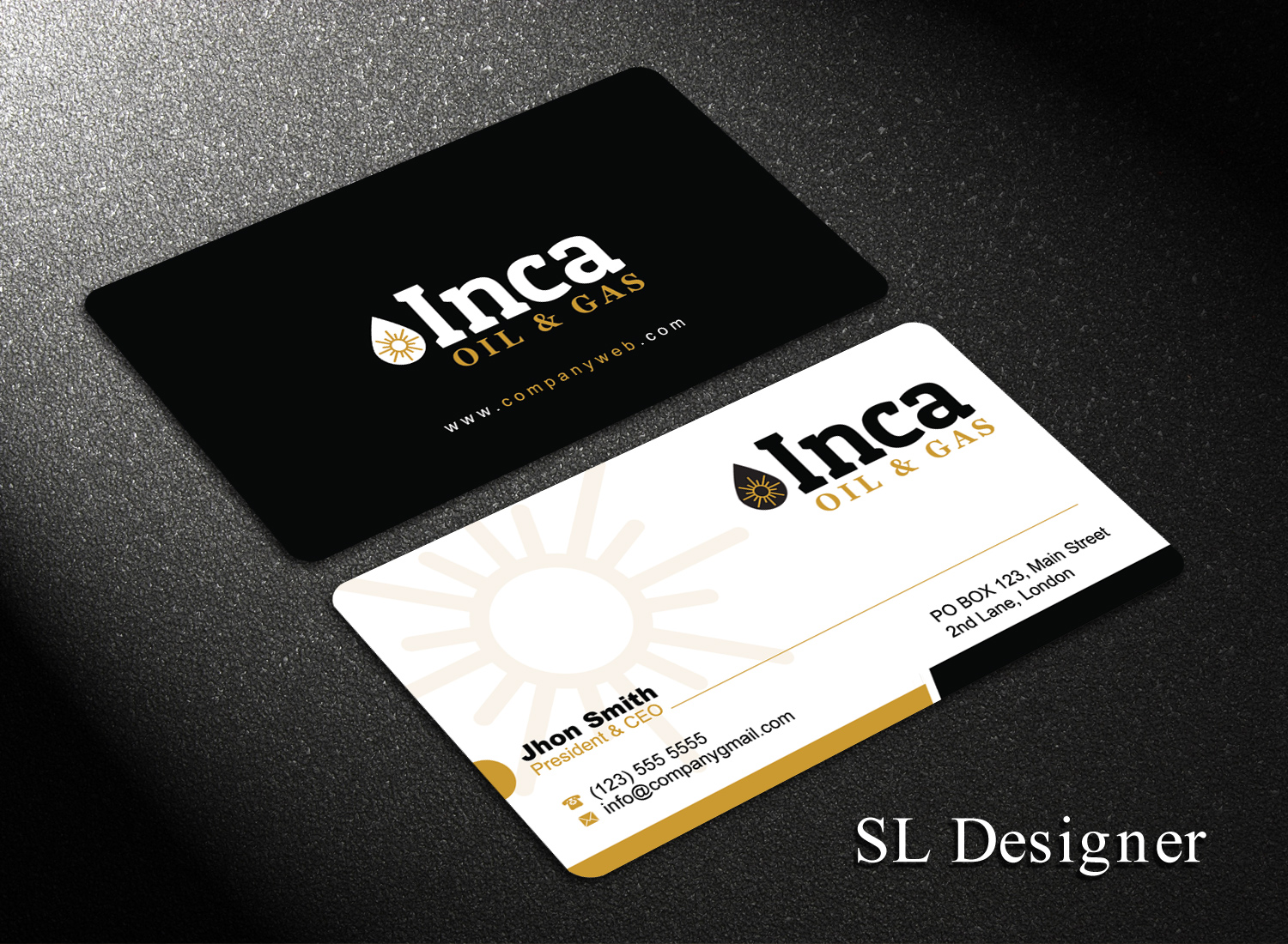 Design de Carte de Visite par SL Designer pour Inca Oil and Gas | Design #19670925
