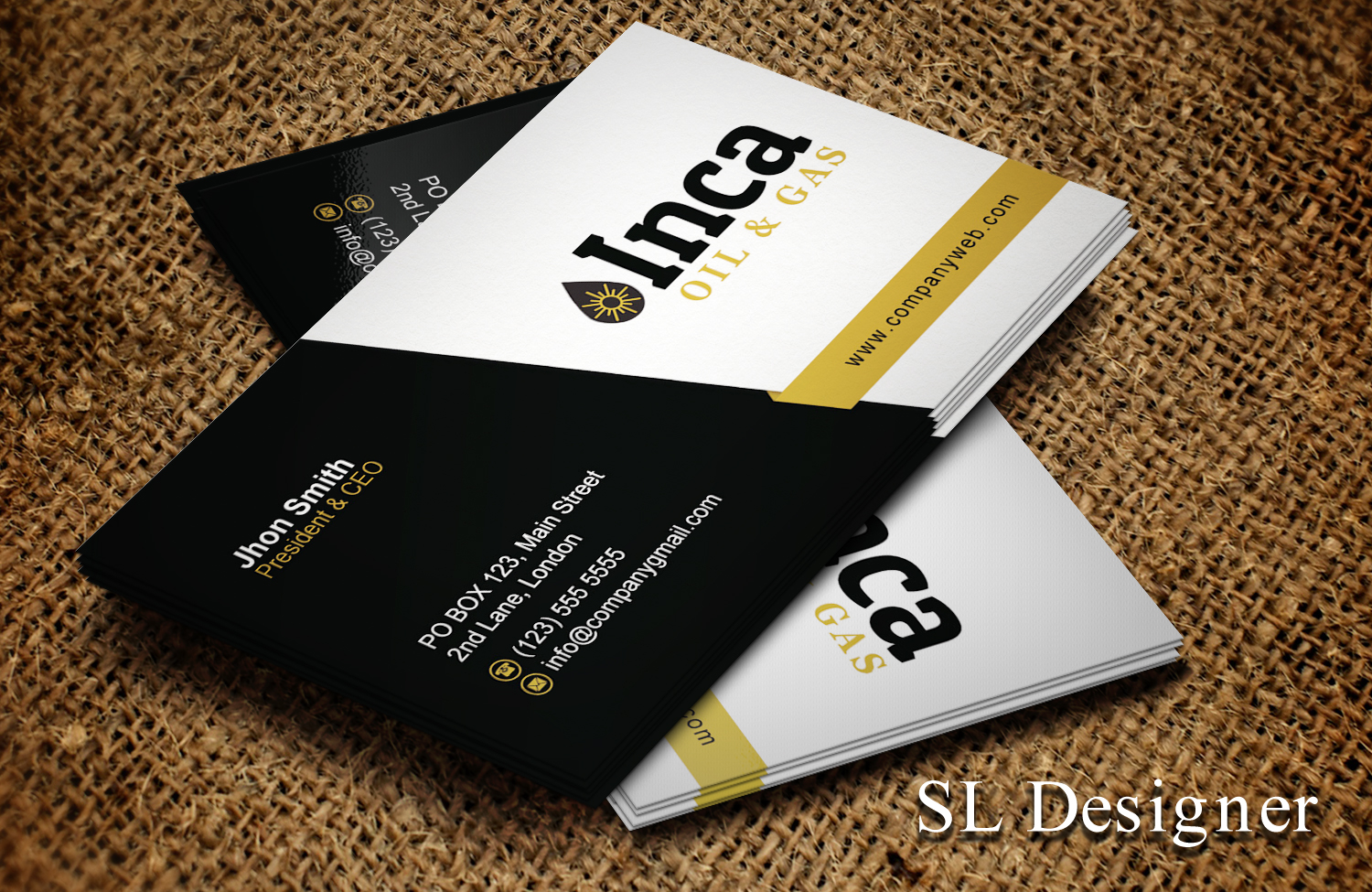 Visitenkarten-Design von SL Designer für Inca Oil and Gas | Design #19670932