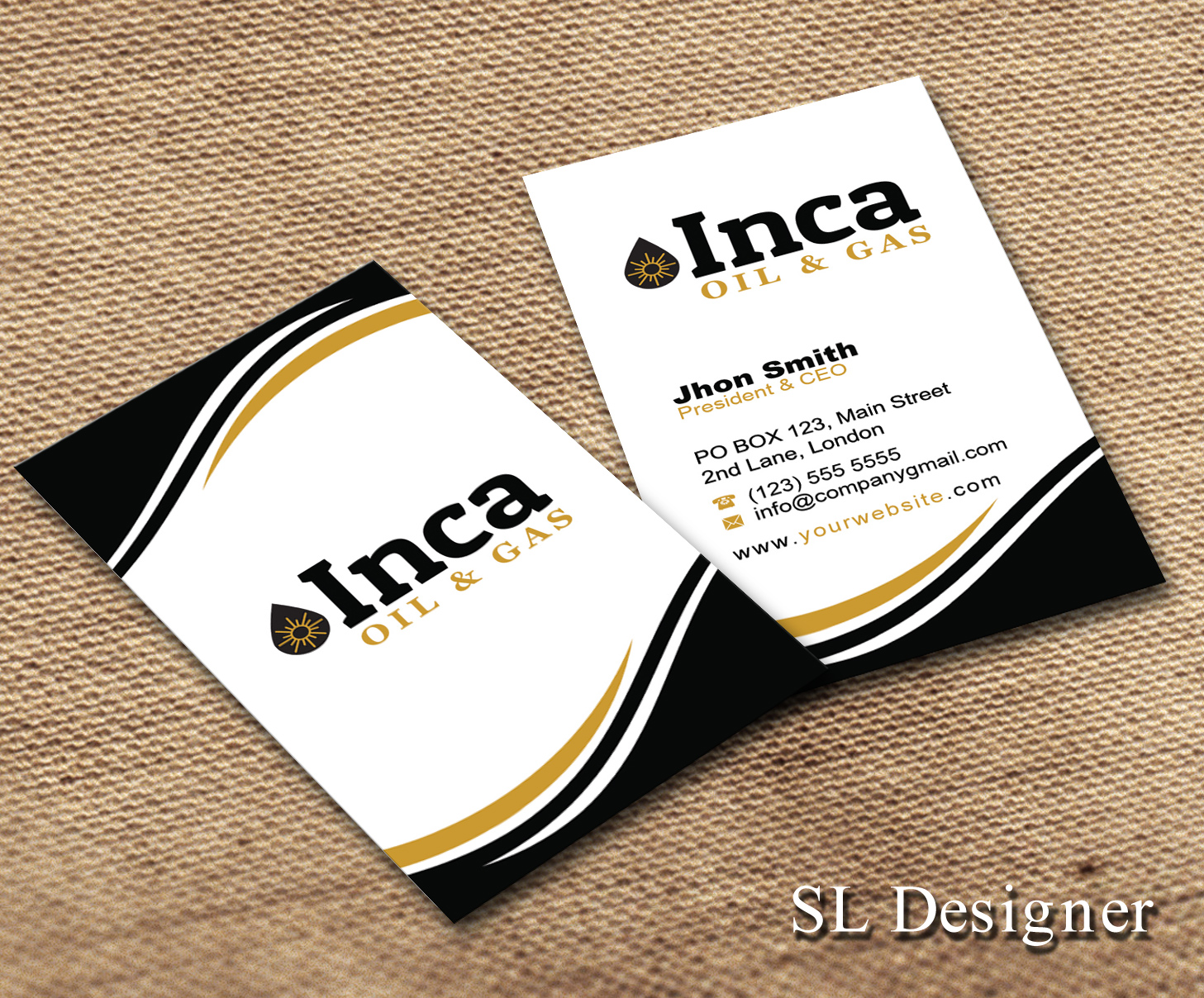 Visitenkarten-Design von SL Designer für Inca Oil and Gas | Design #19670942