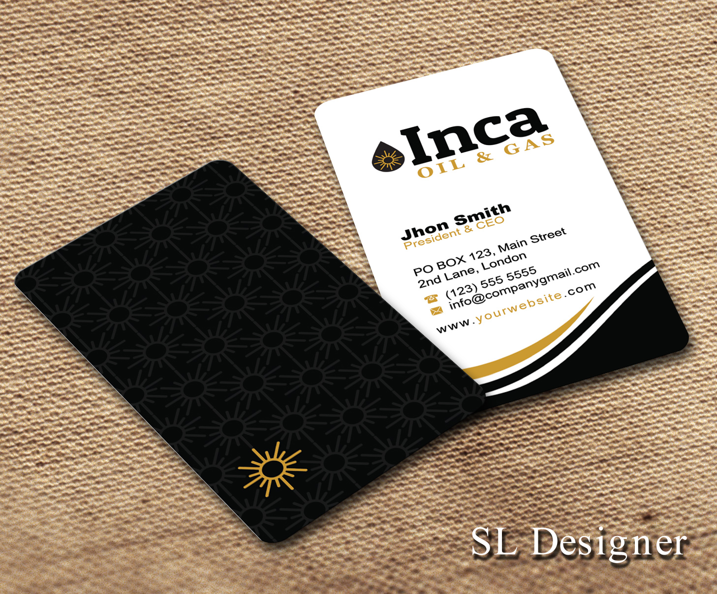 Visitenkarten-Design von SL Designer für Inca Oil and Gas | Design #19670943