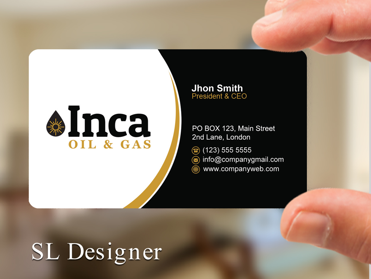 Visitenkarten-Design von SL Designer für Inca Oil and Gas | Design #19670944