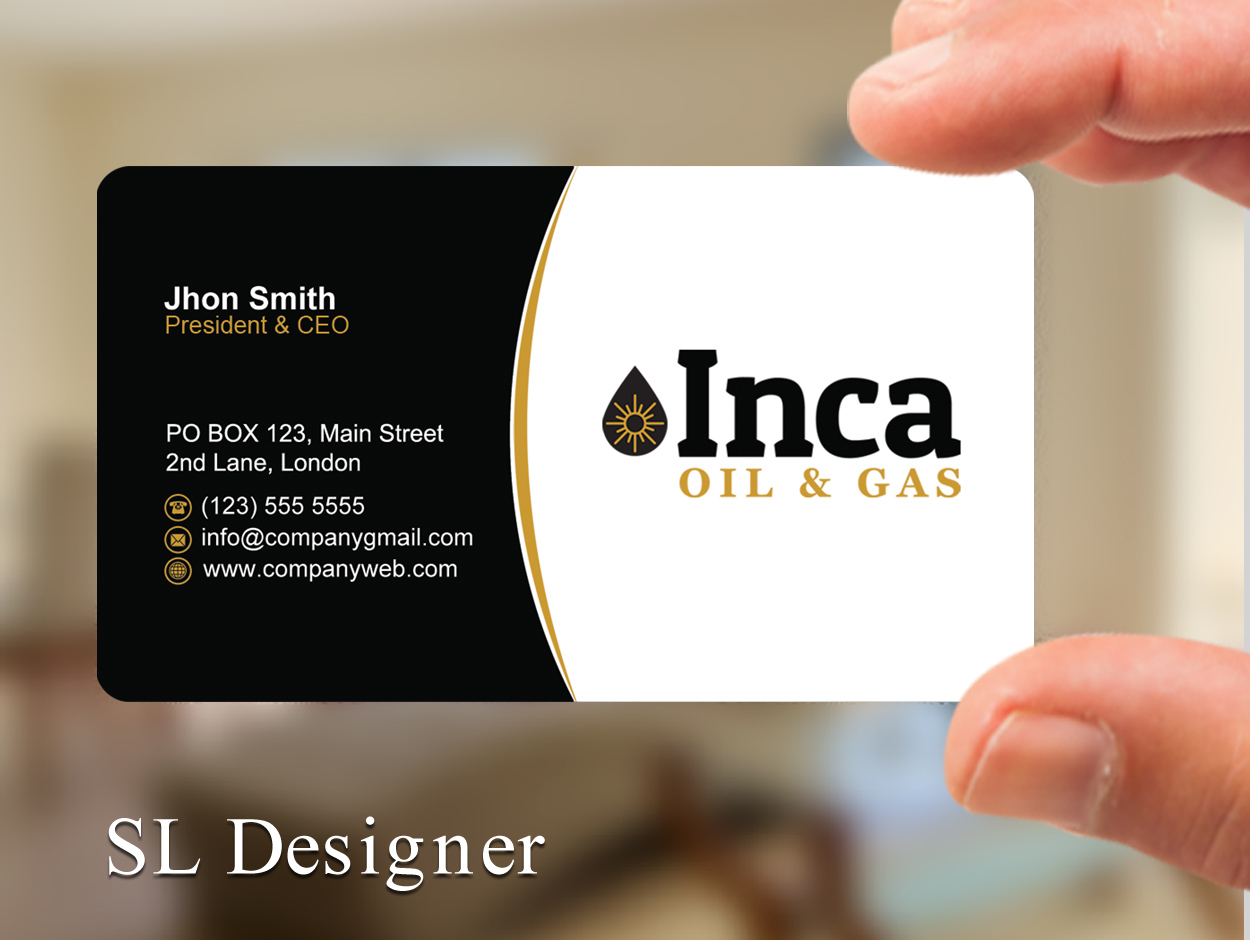 Visitenkarten-Design von SL Designer für Inca Oil and Gas | Design #19670947