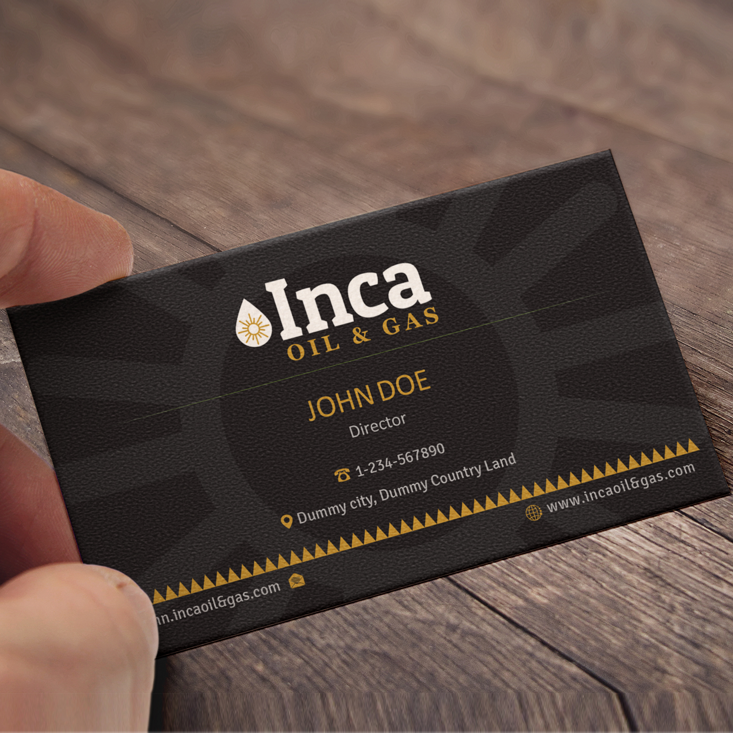 Business Card Design by Creative Jiniya for Inca Oil and Gas | Design #19665594
