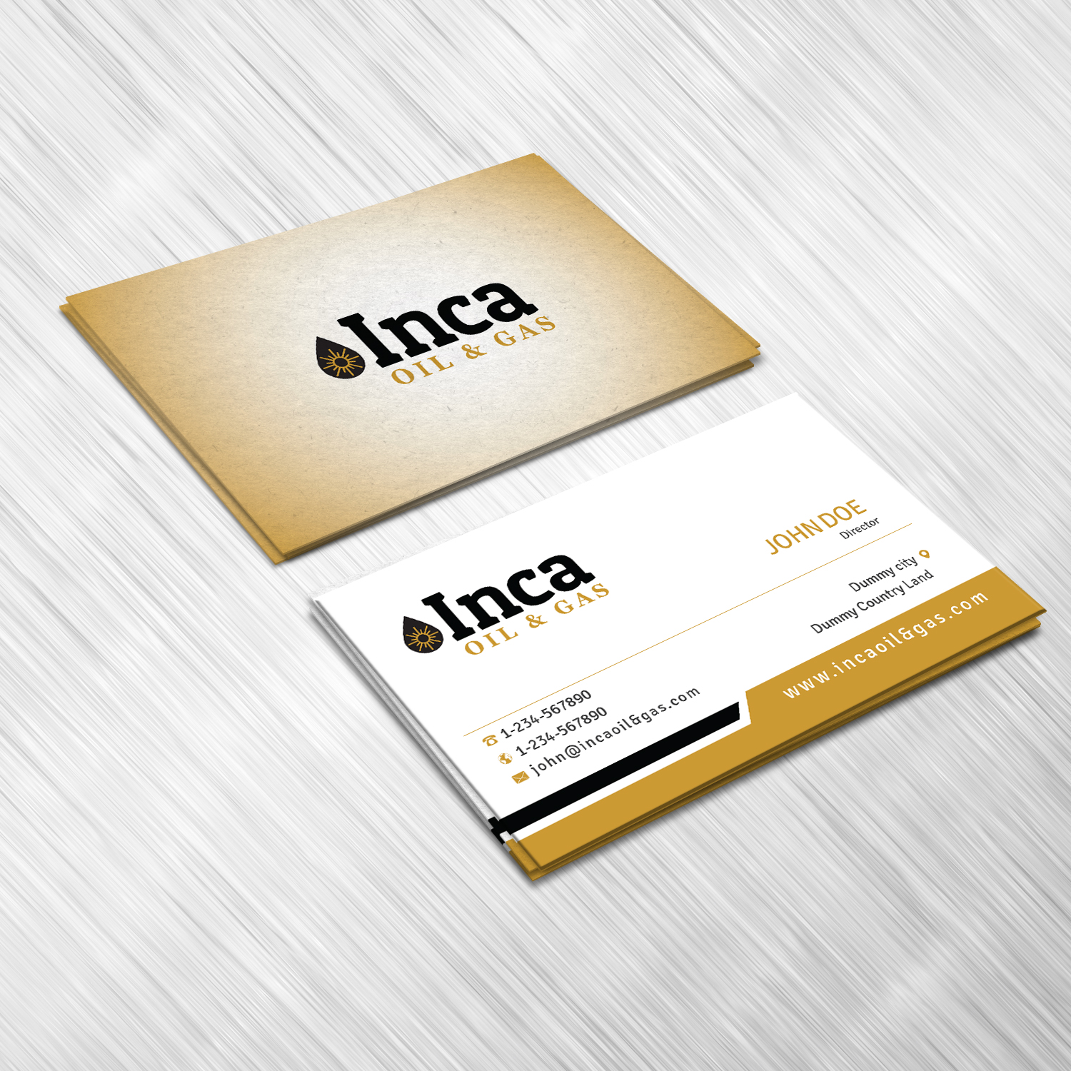 Design de Carte de Visite par Creative Jiniya pour Inca Oil and Gas | Design #19665598