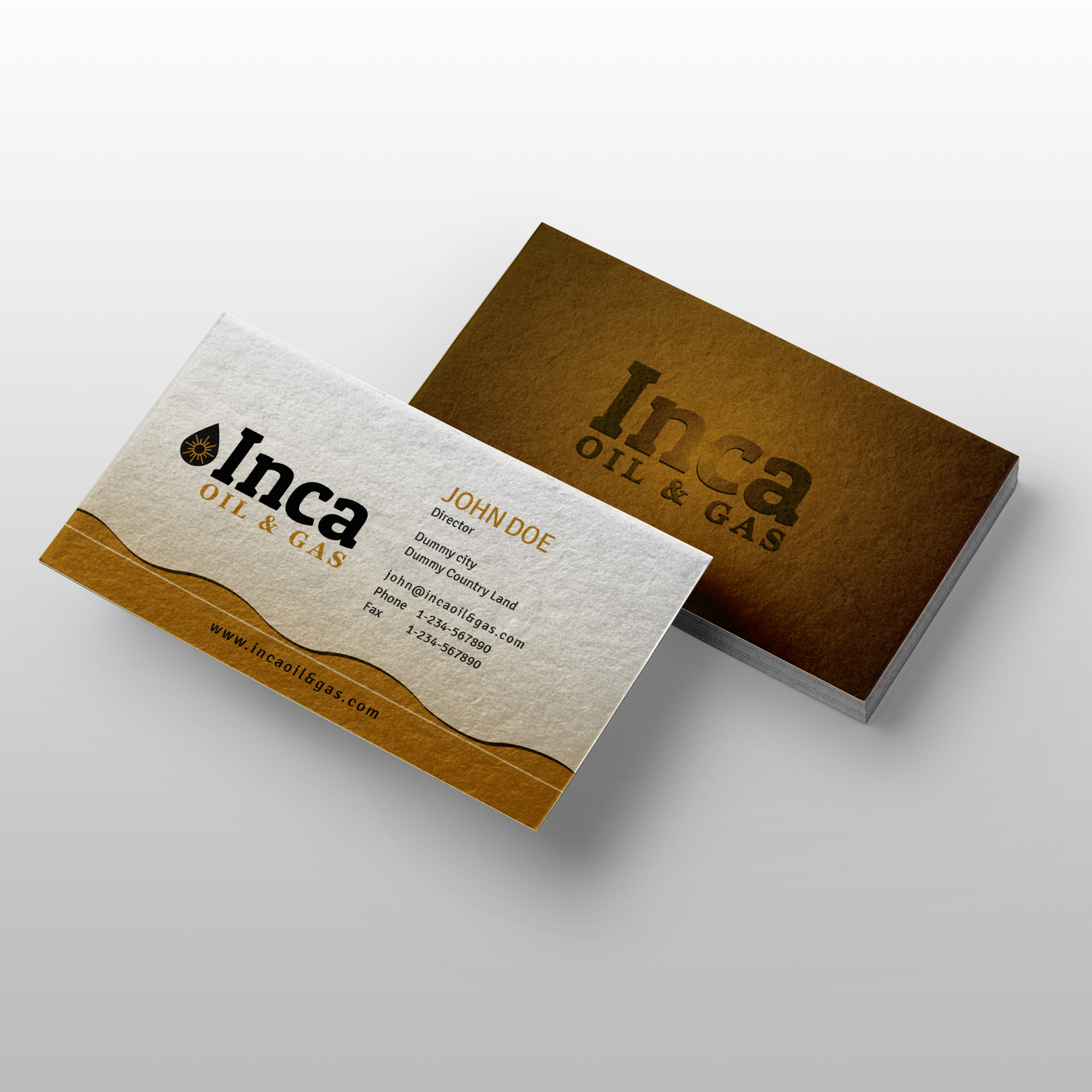 Visitenkarten-Design von Creative Jiniya für Inca Oil and Gas | Design #19665600