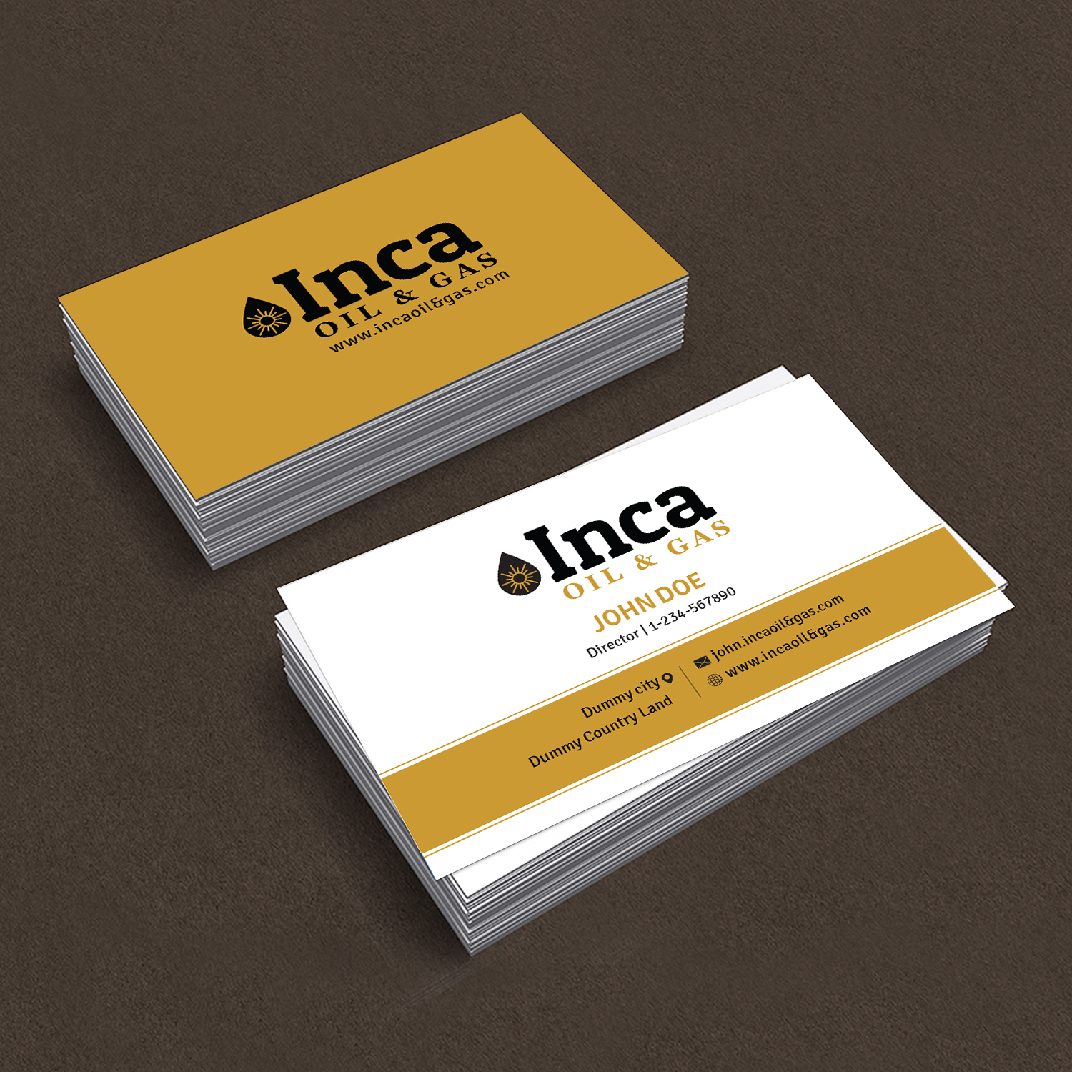 Visitenkarten-Design von Creative Jiniya für Inca Oil and Gas | Design #19676597