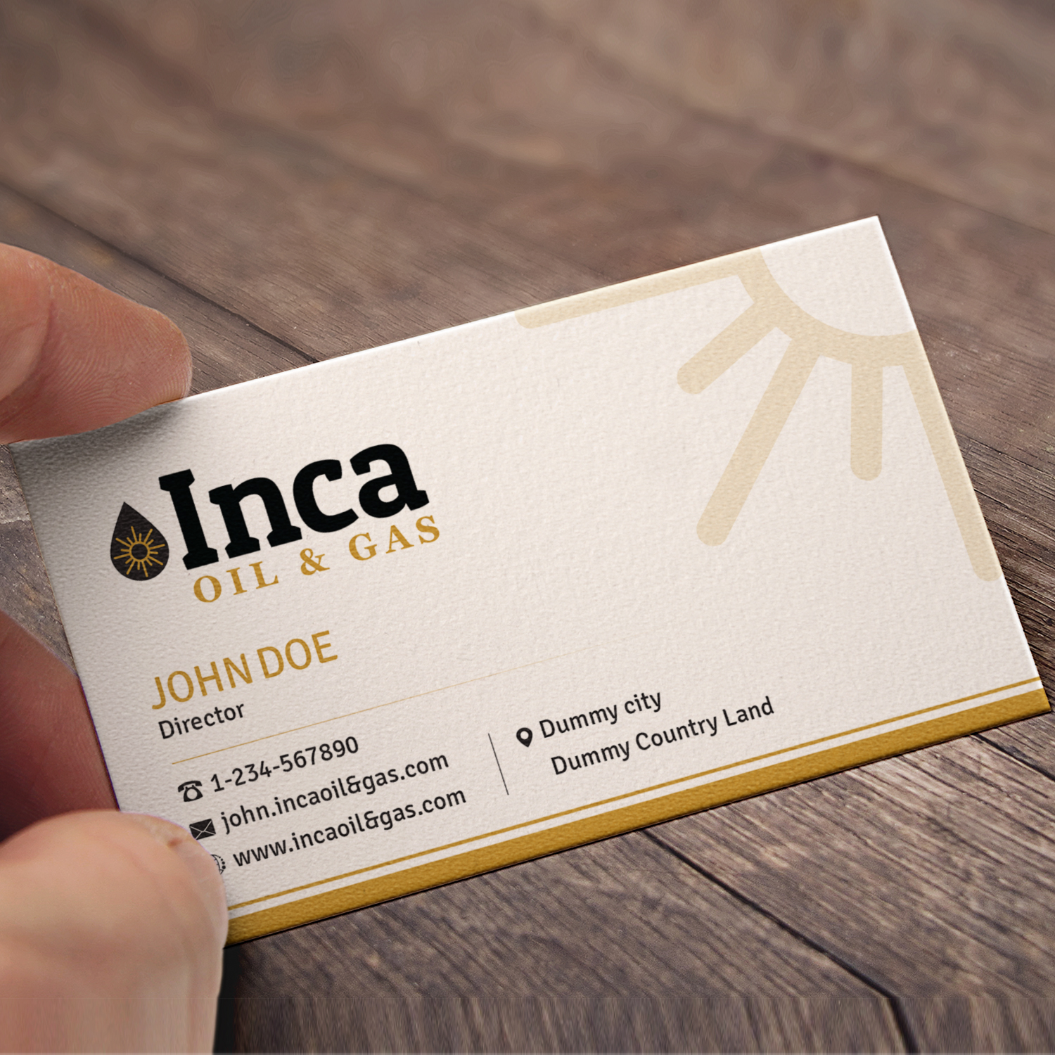 Business Card Design by Creative Jiniya for Inca Oil and Gas | Design #19676598