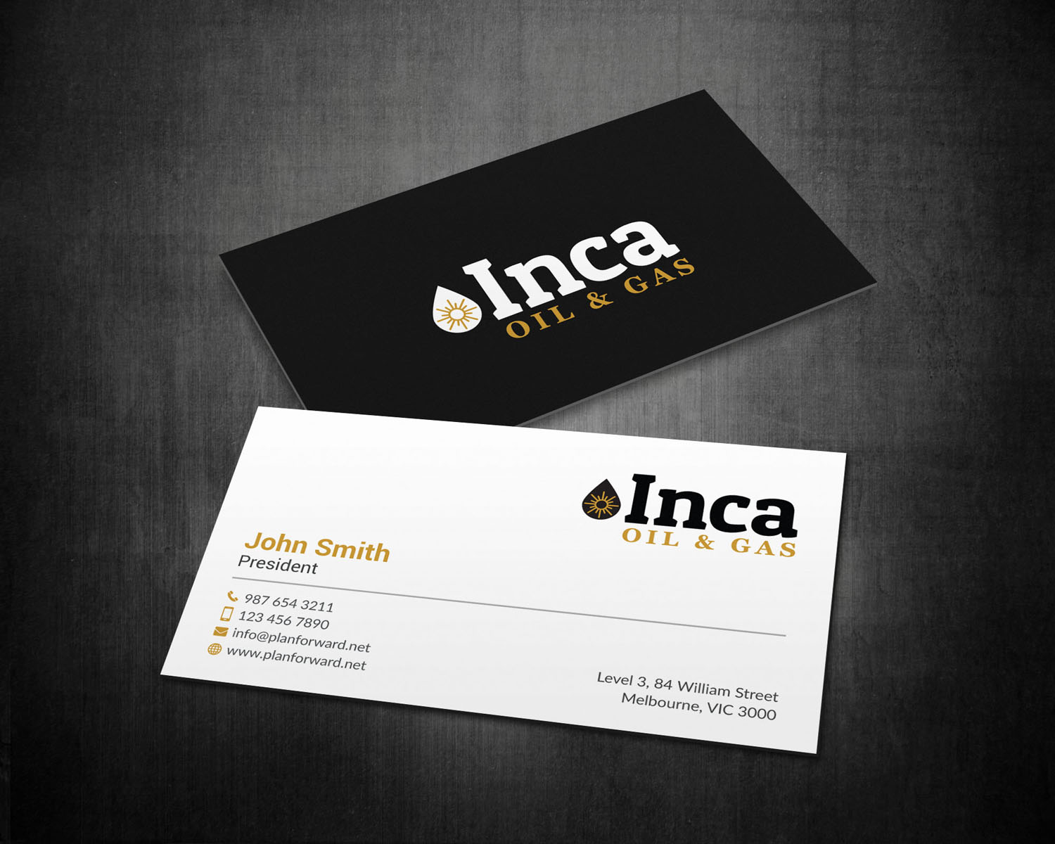 Business Card Design by mdreyad for Inca Oil and Gas | Design #19666131