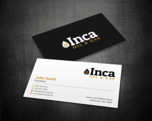Business Card Design by mdreyad for Inca Oil and Gas | Design: #19666131