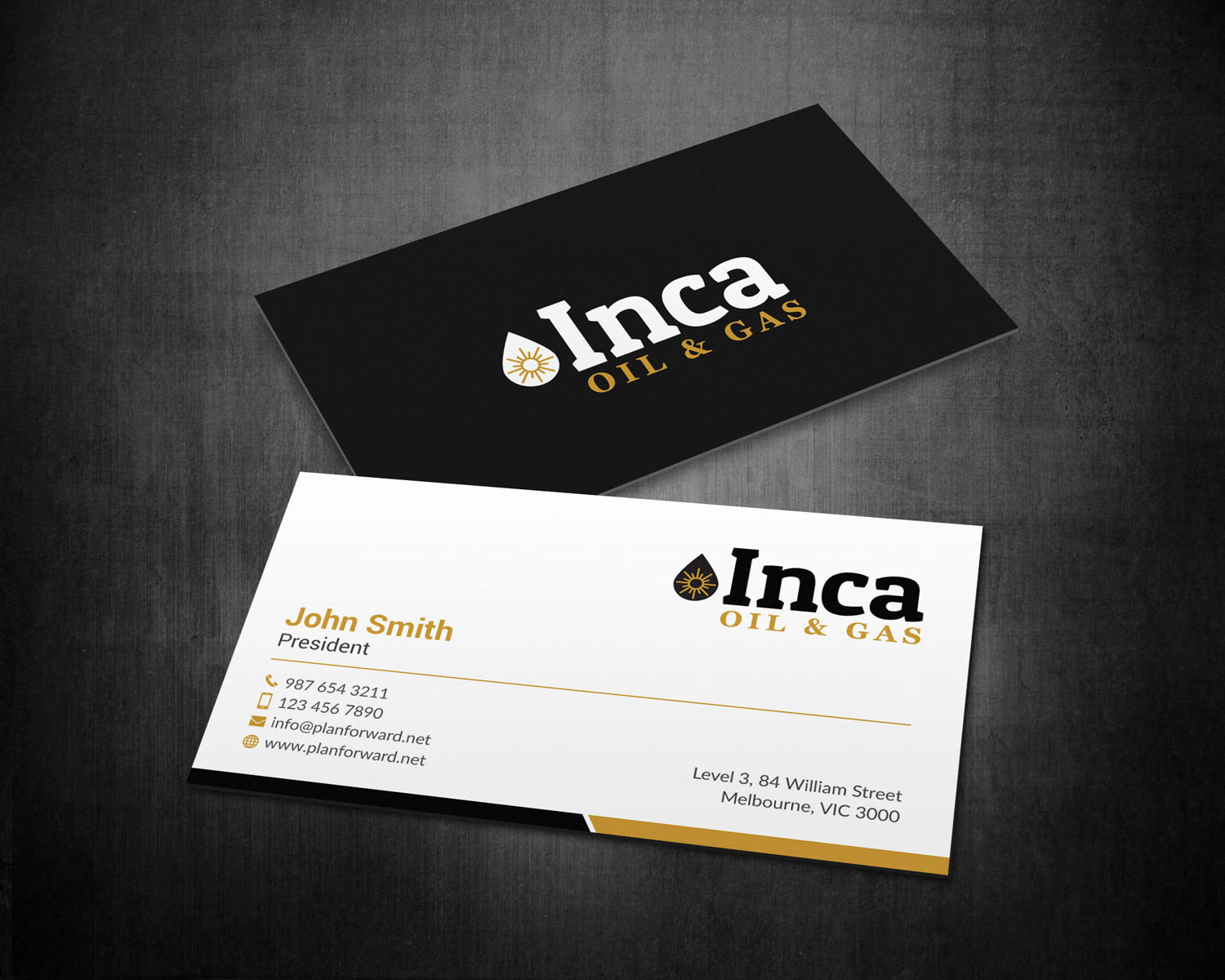 Visitenkarten-Design von mdreyad für Inca Oil and Gas | Design #19666146